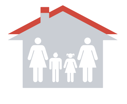 family in house infographic